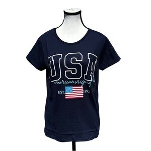 Zoe + Liv Blue USA Graphic Short Sleeve Tee